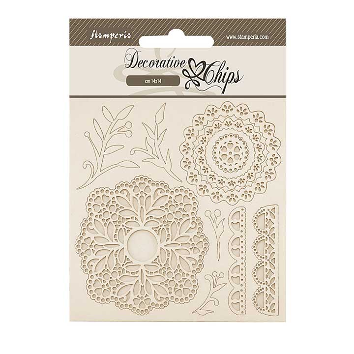 Stamperia Timeless Decorative Chips Lace