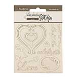 Stamperia Timeless Decorative Chips Hearts