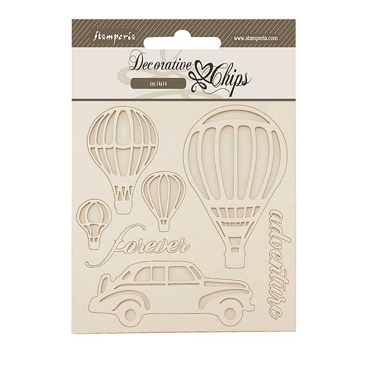 Stamperia Timeless Decorative Chips Air Balloons