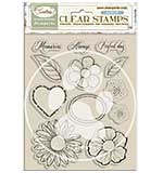 Stamperia Timeless Clear Stamps Flowers and Hearts