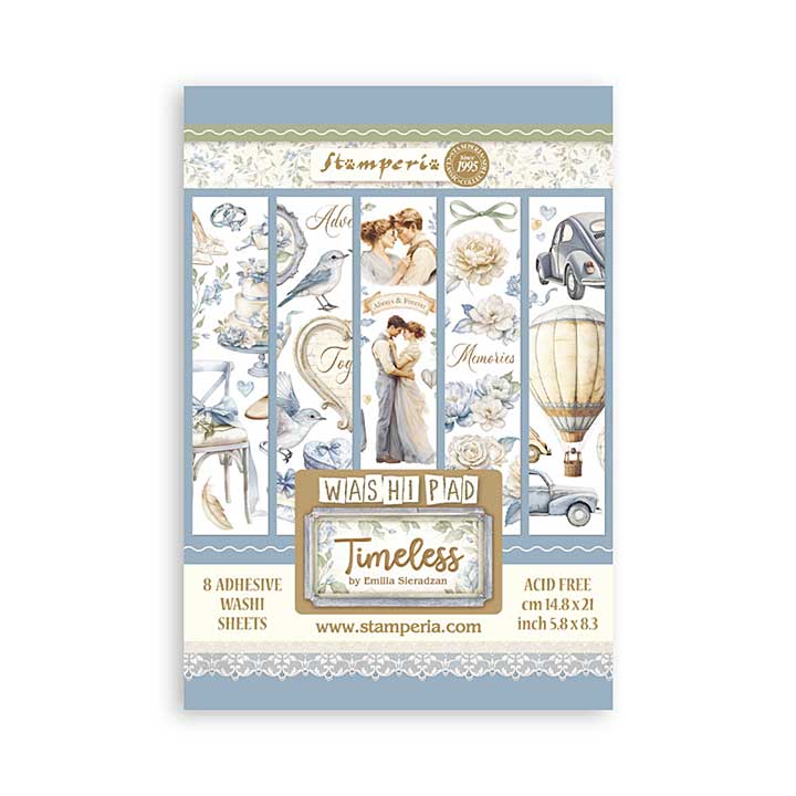 Stamperia Timeless A5 Washi Pad (8pcs)