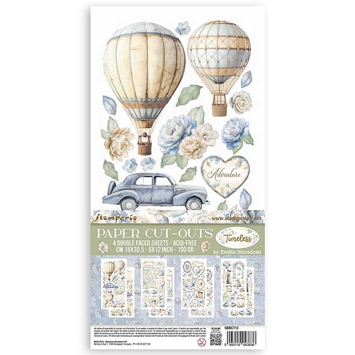 Stamperia Timeless 6x12 Inch Paper Cut-outs (4pcs)