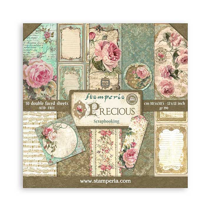 Stamperia Precious 12x12 Inch Paper Pack
