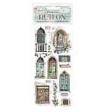 Stamperia Venice City of Art Rub-On 4x8,5 Inch Doors and Windows