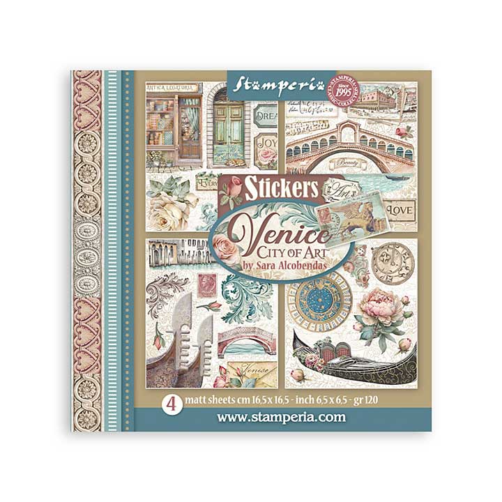Stamperia Venice City of Art Stickers (4pcs)
