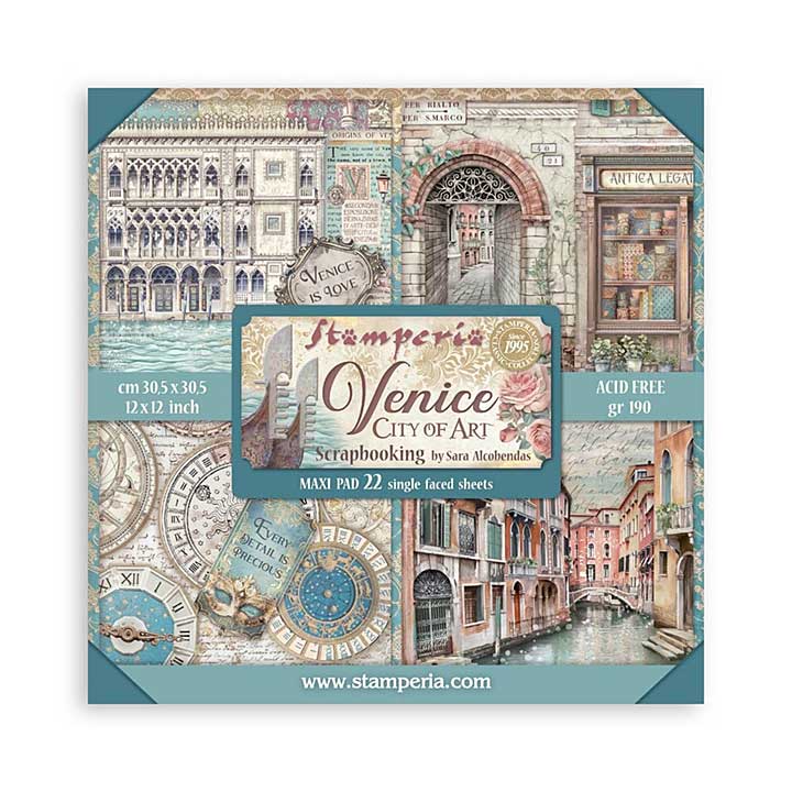 Stamperia Venice City of Art 12x12 Inch Paper Pack Maxi (Single Face)
