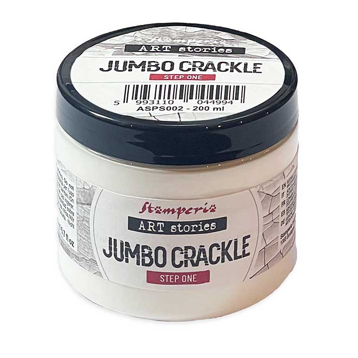 Stamperia Art Stories Texture Paste Jumbo Crackle Step 1 Transparent 200ml