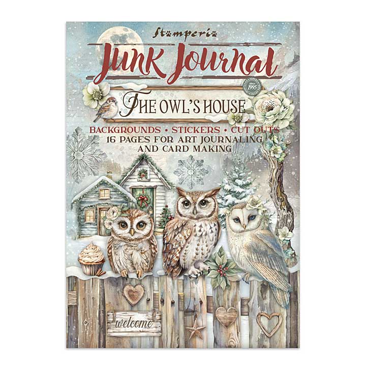 Stamperia The Owls House Junk Journal Backgrounds, Stickers, Cut-Outs