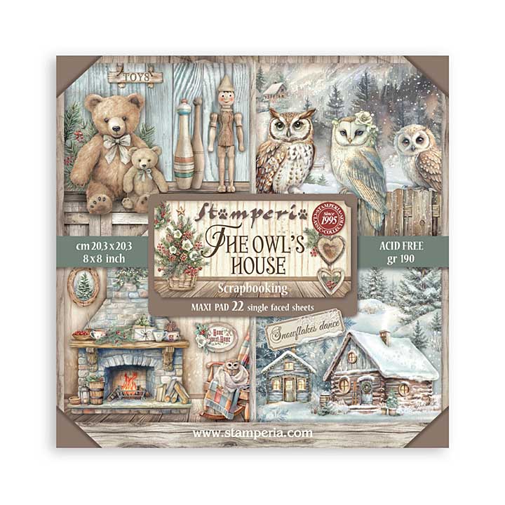 Stamperia The Owls House 8x8 Inch Paper Pack Maxi (Single Face)