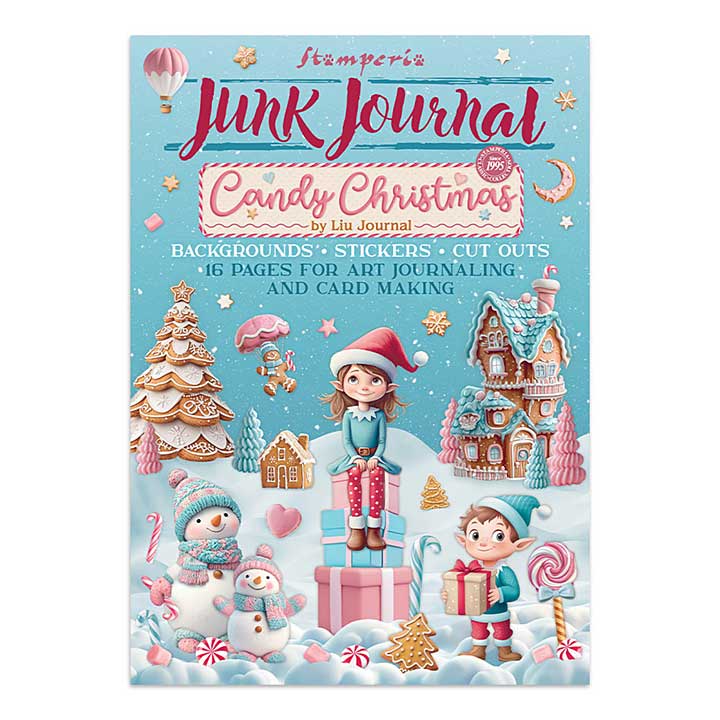 SO: Stamperia Candy Christmas Junk Journal Backgrounds, Stickers, Cut-Outs