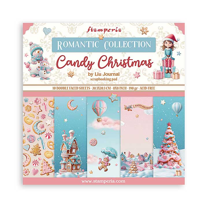 Stamperia Candy Christmas 8x8 Inch Paper Pack