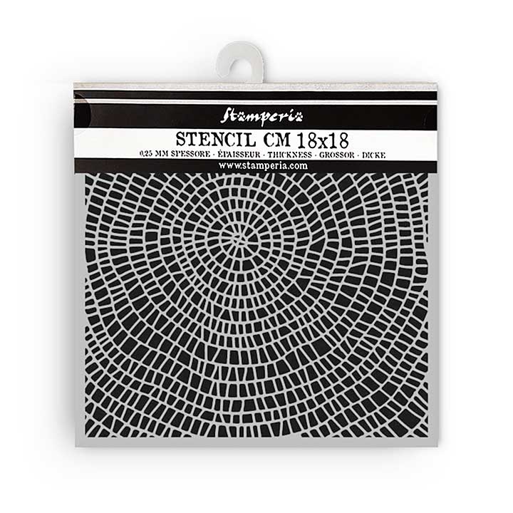 SO: Stamperia Whispering Woods Thick Stencil 18x18cm Bark Pattern