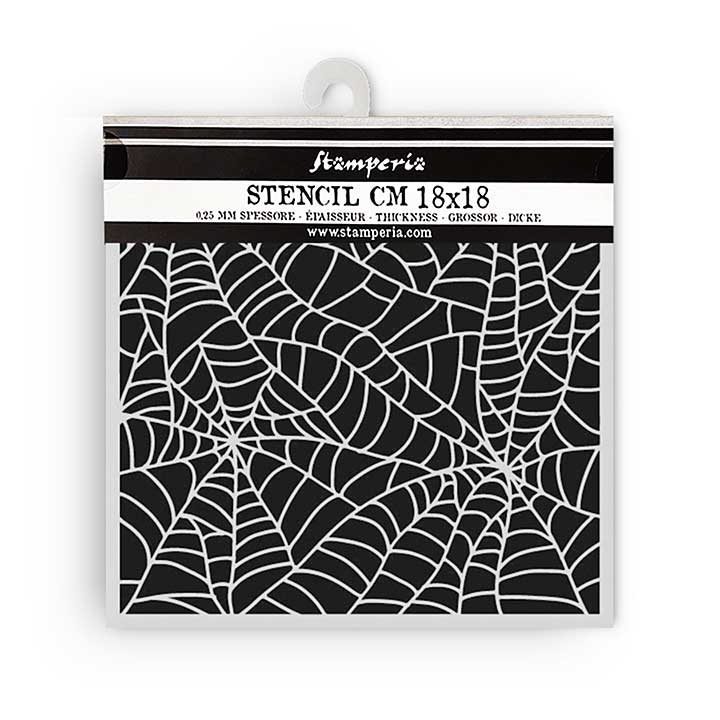 Stamperia Whispering Woods Thick Stencil 18x18cm Spider Pattern