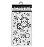Stamperia Gear up for Christmas Thick Stencil 12x25cm Snowflakes
