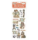 Stamperia Furry Friends Rub-On 4x8,5 Inch Dog