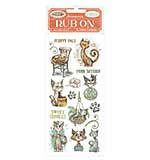 Stamperia Furry Friends Rub-On 4x8,5 Inch Cat