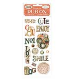 Stamperia Furry Friends Rub-On 4x8,5 Inch Writings