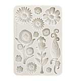 Stamperia Furry Friends A5 Silicon Mould Flowers