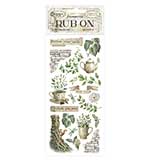 SO: Stamperia Herbarium Silvae Rub-On 8,33x2,36 Inch Tea Time