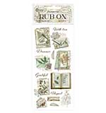 SO: Stamperia Herbarium Silvae Rub-On 8,33x2,36 Inch Botanical ooks