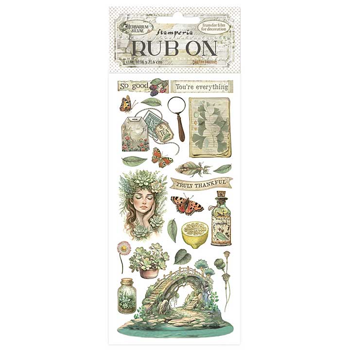 SO: Stamperia Herbarium Silvae Rub-On 8,33x2,36 Inch Bridge