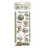 SO: Stamperia Herbarium Silvae Rub-On 8,33x2,36 Inch Forest