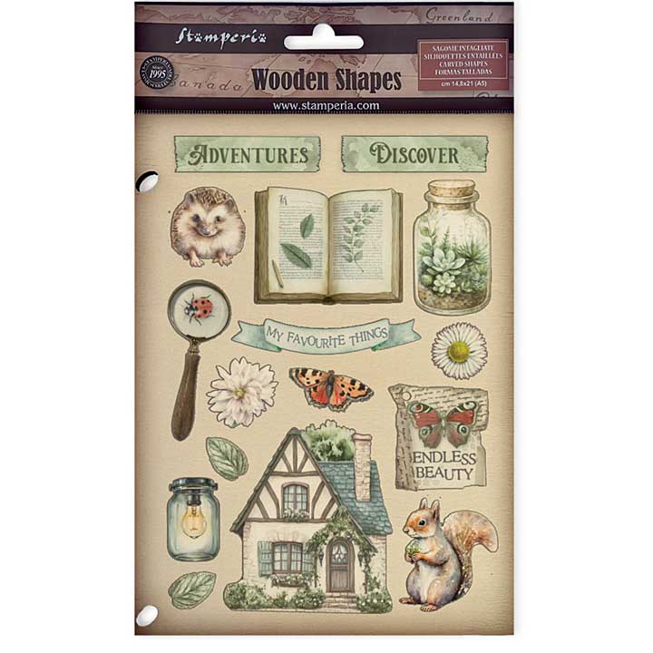 Stamperia Herbarium Silvae A5 Colored Wooden Shape