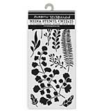 Stamperia Herbarium Silvae Thick Stencil 12x25cm Leaves