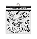 Stamperia Herbarium Silvae Thick Stencil 12x12cm Feather Pattern