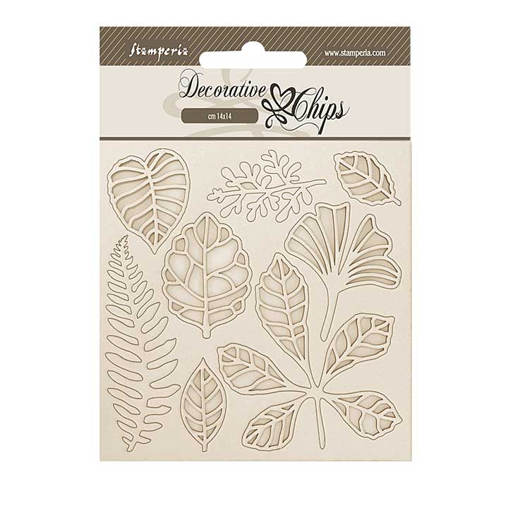 Stamperia Herbarium Silvae Decorative Chips Leaves