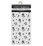 Stamperia Family Thick Stencil 12x25cm Small Flower Pattern