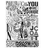 Stamperia Furry Friends A4 Rice Paper Cat One Color Print (6pcs)