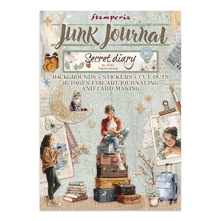 Stamperia Secret Diary Junk Journal Stickers, Backgrounds, Cut-Outs