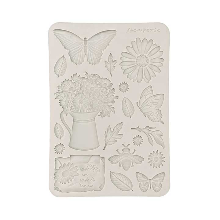 Stamperia Daisy Art A5 Silicon Mould Daisy and Butterfly