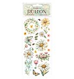 Stamperia Daisy Art Rub-On 10,16x21,6cm Daisy and Butterfly