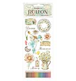 Stamperia Daisy Art Rub-On 10,16x21,6cm Harmonious