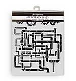 Stamperia Gardens of Time Thick Stencil 20x25cm Tubes by Antonis Tzanidakis