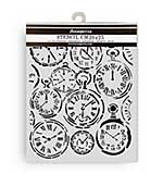 Stamperia Gardens of Time Thick Stencil 20x25cm Mixed Clocks by Antonis Tzanidakis