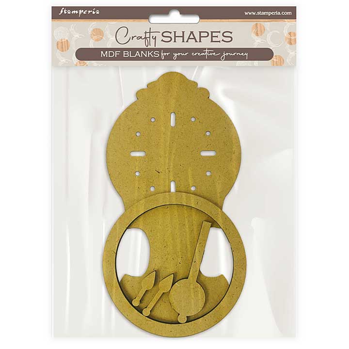 Stamperia Gardens of Time MDF Crafty Shapes Blank Pendulum Clock by Antonis Tzanidakis