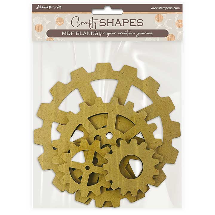 Stamperia Gardens of Time MDF Crafty Shapes Blank Gears by Antonis Tzanidakis