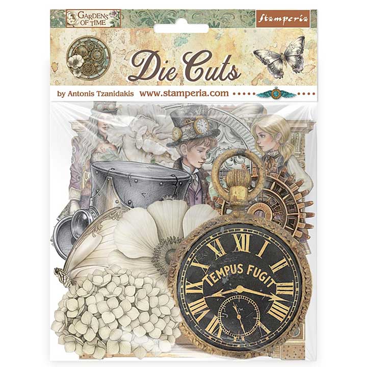 Stamperia Gardens of Time Die Cuts Assorted (38pcs) by Antonis Tzanidakis