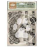 Stamperia Gardens of Time Clear Stamp Tubes and Clocks by Antonis Tzanidakis