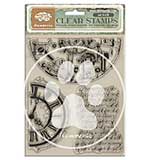 Stamperia Gardens of Time Clear Stamp Half Clocks and Writtings by Antonis Tzanidakis