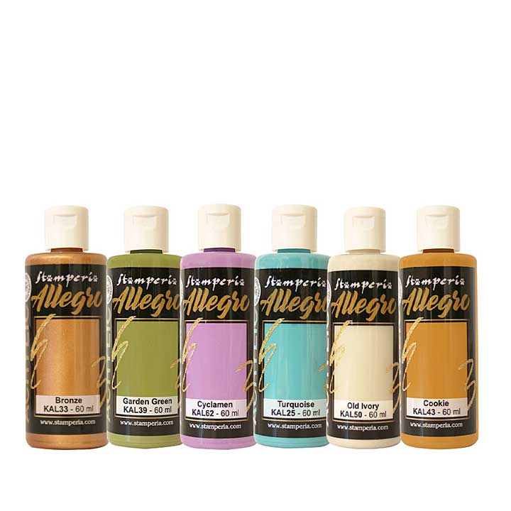 Stamperia Gardens of Time Allegro Paint Kit (6pcs) by Antonis Tzanidakis