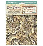 Stamperia Gardens of Time A6 Rice Paper Backgrounds Selection (8pcs) by Antonis Tzanidakis