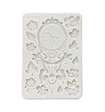 Stamperia Gardens of Time A5 Silicon Mould Clock and Flowers by Antonis Tzanidakis