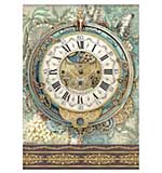 Stamperia Gardens of Time A4 Rice Paper Big Clock (6pcs) by Antonis Tzanidakis