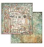 Stamperia Gardens of Time 12x12 Inch Paper Sheet Tubes (10pcs) by Antonis Tzanidakis