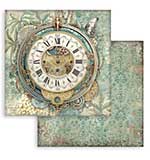 Stamperia Gardens of Time 12x12 Inch Paper Sheet Big Clock (10pcs) by Antonis Tzanidakis