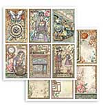 Stamperia Gardens of Time 12x12 Inch Paper Sheet 6 Cards (10pcs) by Antonis Tzanidakis